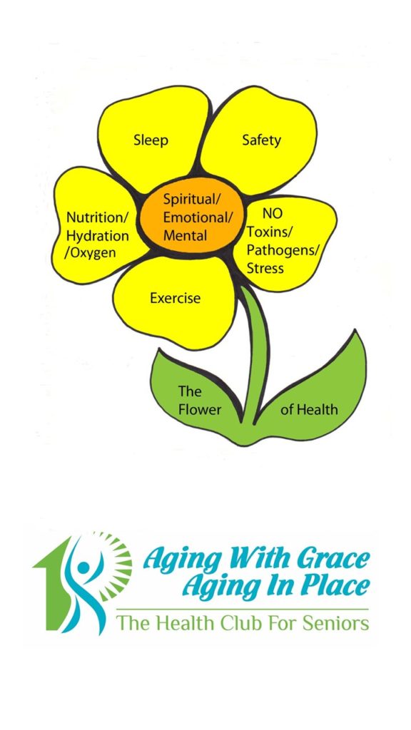 Flower of health with oxygen